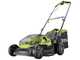 Ryobi RY18LM37A-240 - Battery-powered Lawn Mower - 37 cm Cut - 2x18V/4Ah
