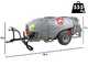 Trailed mist blower Gray T Car 1500/90 with tractor attachment for spraying - Capacity 1500L - Pump AR1203