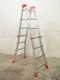 Gierre Peppina AL020DS - 2x8 steps, 4.70 m - Aluminium telescopic ladder