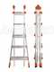 Gierre Peppina AL020DS - 2x8 steps, 4.70 m - Aluminium telescopic ladder