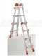 Gierre Peppina AL020DS - 2x8 steps, 4.70 m - Aluminium telescopic ladder