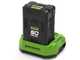 Greenworks GD60HT66K2 - Battery electric hedge trimmer 60V/2Ah - 66 cm blade