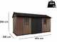 Keter Newton plus 7515/1575 - Garden shed - With double door and windows