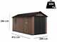Keter Newton plus 7515/1575 - Garden shed - With double door and windows