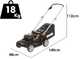 Worx Nitro WG745E - Cordless Lawn Mower - 2x20V/4Ah - Cutting Width 41cm