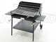 Cruccolini Fuocone Umbria 70x58 Wood-fired Barbecue in Sheet Metal with Stainless Steel Grid