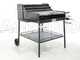 Cruccolini Fuocone Umbria 70x58 Wood-fired Barbecue in Sheet Metal with Stainless Steel Grid