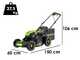 Greenworks GD48LM46SPIIK4 - Battery-powered self-propelled lawnmower - 48V/4Ah - Cutting width 46 cm