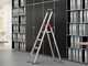 Hailo ProfiStep XXL, 4 steps, 1.46 m - Aluminium stepladder with stand