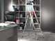 Hailo ProfiStep XXL, 4 steps, 1.46 m - Aluminium stepladder with stand