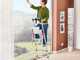 Hailo ProfiStep XXL, 4 steps, 1.46 m - Aluminium stepladder with stand