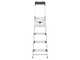 Hailo ProfiStep XXL, 4 steps, 1.46 m - Aluminium stepladder with stand