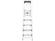 Hailo ProfiStep XXL, 5 steps, 1.68 m - Aluminium stepladder with stand