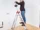 Hailo ProfiStep XXL, 5 steps, 1.68 m - Aluminium stepladder with stand