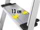 Hailo ProfiStep XXL, 5 steps, 1.68 m - Aluminium stepladder with stand
