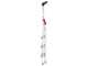 Hailo ProfiStep XXL, 5 steps, 1.68 m - Aluminium stepladder with stand