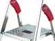 Hailo L60, 4 steps, 1.46 m - Aluminium step ladder with stand - Ultra-lightweight