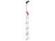 Hailo L60, 4 steps, 1.46 m - Aluminium step ladder with stand - Ultra-lightweight