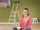 Hailo L60, 4 steps, 1.46 m - Aluminium step ladder with stand - Ultra-lightweight