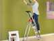 Hailo L60, 4 steps, 1.46 m - Aluminium step ladder with stand - Ultra-lightweight