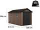 Keter Newton plus 7513/1375 - Garden shed - With double door and windows - 230x413x246 cm