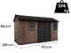 Keter Newton plus 7513/1375 - Garden shed - With double door and windows - 230x413x246 cm