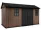 Keter Newton plus 7513/1375 - Garden shed - With double door and windows - 230x413x246 cm