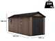 Keter Newton plus 7517/1775 - Garden shed - With double door and windows