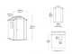 Garofalo Tuscany Evo 80 Pagoda - Tool Shed - With Window - 82.5x82.5x198 cm