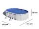 Gre Atlantis Oval 610x375x120cm - Above Ground Steel Pool - Aqualoon Filter