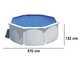 Gre Atlantis Round &Oslash;350 x 132cm - Above Ground Steel Pool - Aqualoon Filter