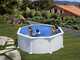 Gre Atlantis Round &Oslash;350 x 132cm - Above Ground Steel Pool - Aqualoon Filter