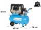 ABAC POLE POSITION QUIETE OS20 - Silent Single-phase Electric Air Compressor - Oil-less - 2 HP Motor - 24 lt