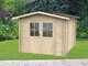 Alce Opera 254x276 - Wooden garden shed - With windows and double-leaf door - 254x276x218 cm