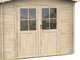 Alce Opera 254x276 - Wooden garden shed - With windows and double-leaf door - 254x276x218 cm