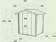 Alce Opera 254x276 - Wooden garden shed - With windows and double-leaf door - 254x276x218 cm
