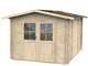 Alce Opera 254x276 - Wooden garden shed - With windows and double-leaf door - 254x276x218 cm