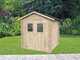 Alce Hobby 198x198 - Wooden garden shed - With windows and double doors - 198x198x215 cm