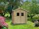 Alce Hobby 198x198 - Wooden garden shed - With windows and double doors - 198x198x215 cm