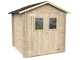 Alce Hobby 198x198 - Wooden garden shed - With windows and double doors - 198x198x215 cm