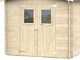 Alce Hobby 198x198 - Wooden garden shed - With windows and double doors - 198x198x215 cm