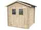 Alce Hobby 198x198 - Wooden garden shed - With windows and double doors - 198x198x215 cm