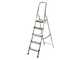 Alice 5 aluminium ladder with stand, 5 steps, 1.71 m