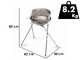 Ompagrill 485 Pro Inox - Charcoal barbecue