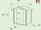 Alce Livia 198x130 green - Wooden garden shed - With front window - 198x130x205 cm