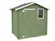 Alce Livia 198x130 green - Wooden garden shed - With front window - 198x130x205 cm