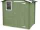 Alce Livia 198x130 green - Wooden garden shed - With front window - 198x130x205 cm