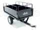 MAXI steel towed tipping trolley for lawn tractor - opening tailgates - 145x71(h 32 cm)