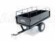 MAXI steel towed tipping trolley for lawn tractor - opening tailgates - 145x71(h 32 cm)