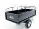 MAXI steel towed tipping trolley for lawn tractor - opening tailgates - 145x71(h 32 cm)